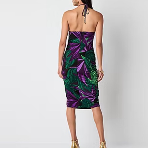 Bold Elements Womens Floral Bodycon Strapless Dress - Picture 3 of 16